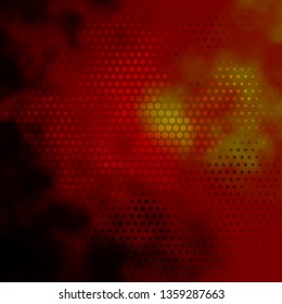 Dark Orange vector layout with circles. Illustration with set of shining colorful abstract spheres. Design for your commercials.