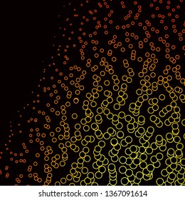 Dark Orange vector layout with circles. Abstract colorful disks on simple gradient background. Pattern for websites, landing pages.