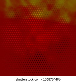 Dark Orange vector layout with circles. Abstract decorative design in gradient style with bubbles. Design for your commercials.