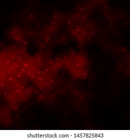 Dark Orange vector layout with circles, stars. Colorful disks, stars on simple gradient background. Pattern for design of fabric, wallpapers.