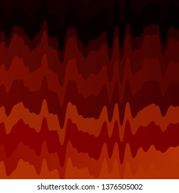 Dark Orange vector layout with circular arc. Colorful illustration in abstract style with bent lines. Best design for your ad, poster, banner.