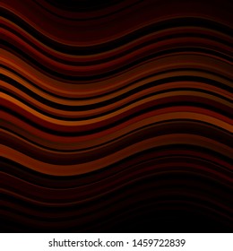 Dark Orange vector layout with circular arc. Bright illustration with gradient circular arcs. Design for your business promotion.