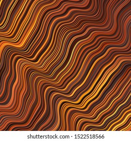 Dark Orange vector layout with circular arc. Bright illustration with gradient circular arcs. Pattern for commercials, ads.