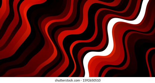 Dark Orange vector layout with circular arc. Bright sample with colorful bent lines, shapes. Pattern for websites, landing pages.