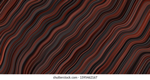 Dark Orange vector layout with circular arc. Colorful illustration, which consists of curves. Pattern for booklets, leaflets.