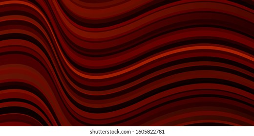 Dark Orange vector layout with circular arc. Gradient illustration in simple style with bows. Pattern for booklets, leaflets.