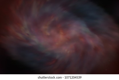 Dark Orange vector layout with cosmic stars. Shining colored illustration with bright astronomical stars. Pattern for futuristic ad, booklets.