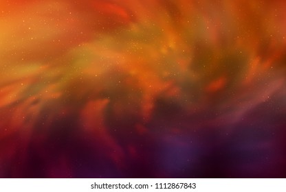 Dark Orange vector layout with cosmic stars. Modern abstract illustration with Big Dipper stars. Pattern for astrology websites.