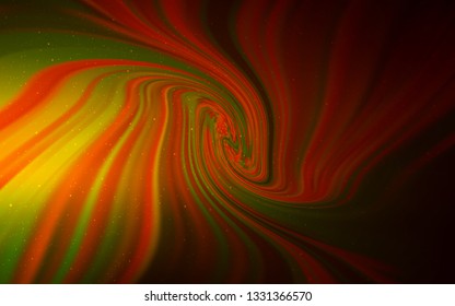 Dark Orange vector layout with cosmic stars. Blurred decorative design in simple style with galaxy stars. Smart design for your business advert.