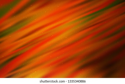 Dark Orange vector layout with cosmic stars. Space stars on blurred abstract background with gradient. Template for cosmic backgrounds.