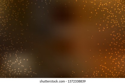 Dark Orange vector layout with cosmic stars. Modern abstract illustration with Big Dipper stars. Pattern for astrology websites.