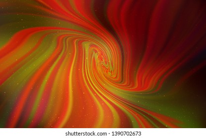 Dark Orange vector layout with cosmic stars. Shining illustration with sky stars on abstract template. Best design for your ad, poster, banner.