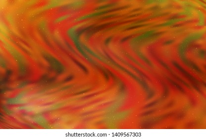 Dark Orange vector layout with cosmic stars. Blurred decorative design in simple style with galaxy stars. Pattern for futuristic ad, booklets.