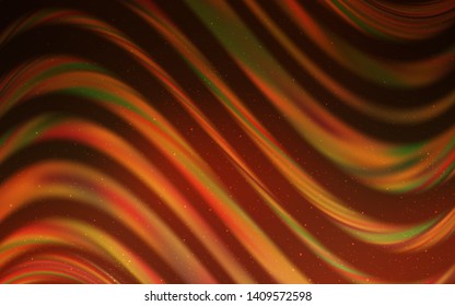 Dark Orange vector layout with cosmic stars. Glitter abstract illustration with colorful cosmic stars. Pattern for astronomy websites.