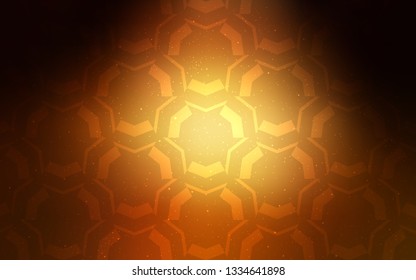 Dark Orange vector layout with curved lines. A completely new colorful illustration in simple style. Elegant pattern for a brand book.