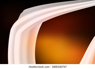 Dark Orange vector layout with curved lines. A shining illustration, which consists of curved lines. A completely new design for your business.