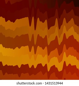 Dark Orange vector layout with curves. Illustration in abstract style with gradient curved.  Design for your business promotion.