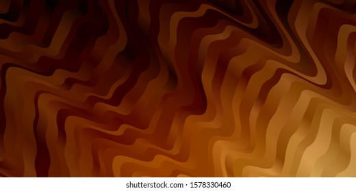Dark Orange vector layout with curves. Colorful geometric sample with gradient curves.  Smart design for your promotions.