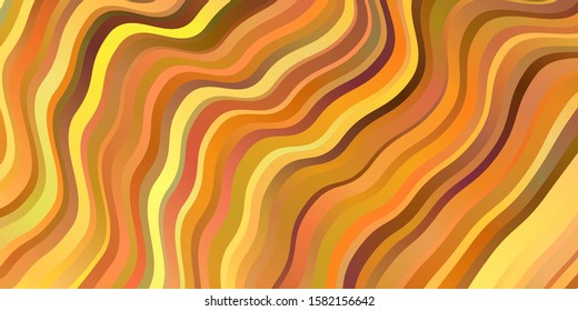 Dark Orange vector layout with curves. Illustration in abstract style with gradient curved.  Best design for your posters, banners.