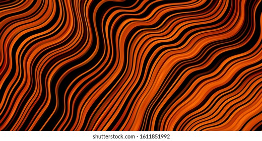 Dark Orange vector layout with curves. Colorful geometric sample with gradient curves.  Template for your UI design.