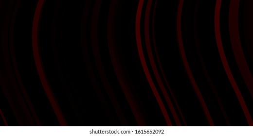 Dark Orange vector layout with curves. Illustration in halftone style with gradient curves. Pattern for booklets, leaflets.