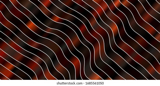 Diseño vectorial de naranja oscuro con curvas. Ilustración degradada en estilo simple con arcos. Plantilla para teléfonos móviles.