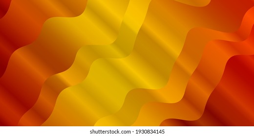 Dark Orange vector layout with curves. Colorful geometric sample with gradient curves.  Pattern for commercials, ads.