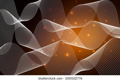 Dark Orange vector layout with festival confetti. Glitter abstract illustration with colorful confetti, ribbons. The pattern can be used for carnival, festival leaflets.