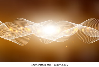 Dark Orange vector layout with festival confetti. Modern geometrical abstract illustration with carnival ribbons. The pattern can be used for birthday gifts, congratulations.