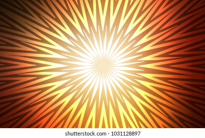 Dark Orange vector layout with flat lines. Lines on blurred abstract background with gradient. The pattern for ad, booklets, leaflets.