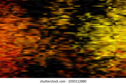 Dark Orange vector layout with flat lines. Lines on blurred abstract background with gradient. Best design for your ad, poster, banner.