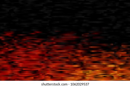 Dark Orange vector layout with flat lines. Lines on blurred abstract background with gradient. The pattern can be used as ads, poster, banner for commercial.