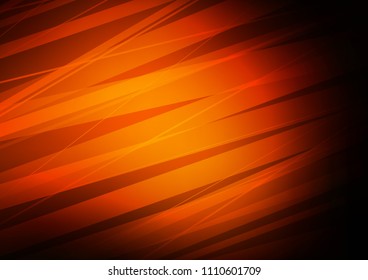 Dark Orange vector layout with flat lines. Modern geometrical abstract illustration with staves. The template can be used as a background.
