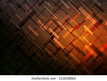 Dark Orange vector layout with flat lines. Decorative shining illustration with lines on abstract template. Best design for your ad, poster, banner.
