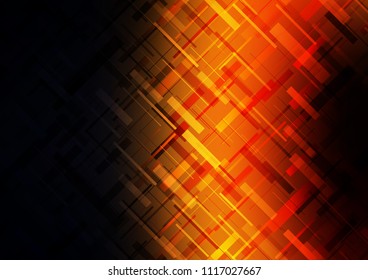 Dark Orange vector layout with flat lines. Blurred decorative design in simple style with lines. Best design for your ad, poster, banner.