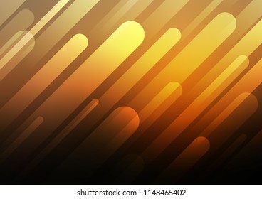 Dark Orange vector layout with flat lines. Decorative shining illustration with lines on abstract template. The template can be used as a background.