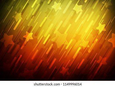 Dark Orange vector layout with flat lines. Glitter abstract illustration with colored sticks. The pattern can be used for websites.