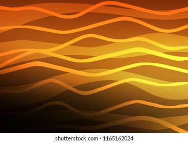 Dark Orange vector layout with flat lines. Shining colored illustration with narrow lines. The template can be used as a background.