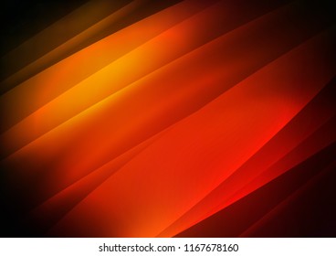 Dark Orange vector layout with flat lines. Decorative shining illustration with lines on abstract template. The pattern can be used for busines ad, booklets, leaflets