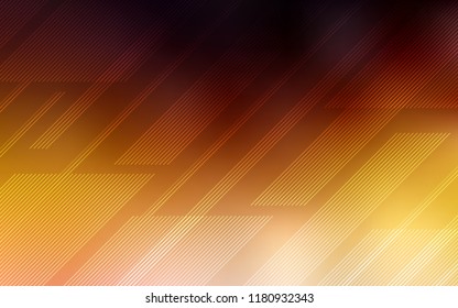 Dark Orange vector layout with flat lines. Modern geometrical abstract illustration with Lines. Best design for your ad, poster, banner.