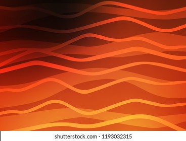 Dark Orange vector layout with flat lines. Decorative shining illustration with lines on abstract template. The pattern can be used as ads, poster, banner for commercial.