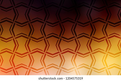 Dark Orange vector layout with flat lines. Decorative shining illustration with lines on abstract template. Pattern for ads, posters, banners.