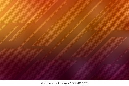 Dark Orange vector layout with flat lines. Blurred decorative design in simple style with lines. Best design for your ad, poster, banner.