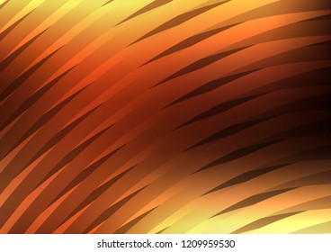 Dark Orange vector layout with flat lines. Shining colored illustration with narrow lines. The pattern can be used for websites.
