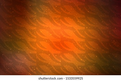 Dark Orange vector layout with flat lines. Lines on blurred abstract background with gradient. Pattern for ad, booklets, leaflets.