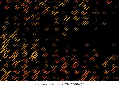 Dark Orange vector layout with flat lines. Lines on blurred abstract background with gradient. Pattern for websites, landing pages.