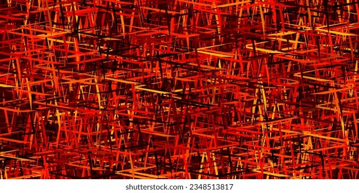 Dark Orange vector layout with flat lines. Lines on blurred abstract background with gradient. Smart design for your business advert.