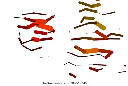 Dark Orange vector layout with flat lines. Blurred decorative design in simple style with lines. The pattern can be used as ads, poster, banner for medicine.
