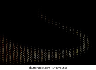 Dark Orange vector layout with hexagonal shapes. Illustration of abstract hexagons on colorful surface. Pattern can for your ad, booklets.