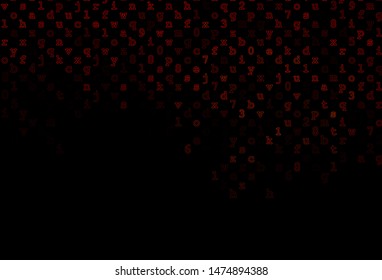 Dark Orange vector layout with latin alphabet. Shining colorful illustration with isolated letters. The pattern can be used as ads, poster, banner for books.